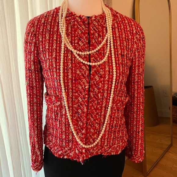 Vintage Carolina Herrera tweed jacked size 4 - Picture 6 of 9